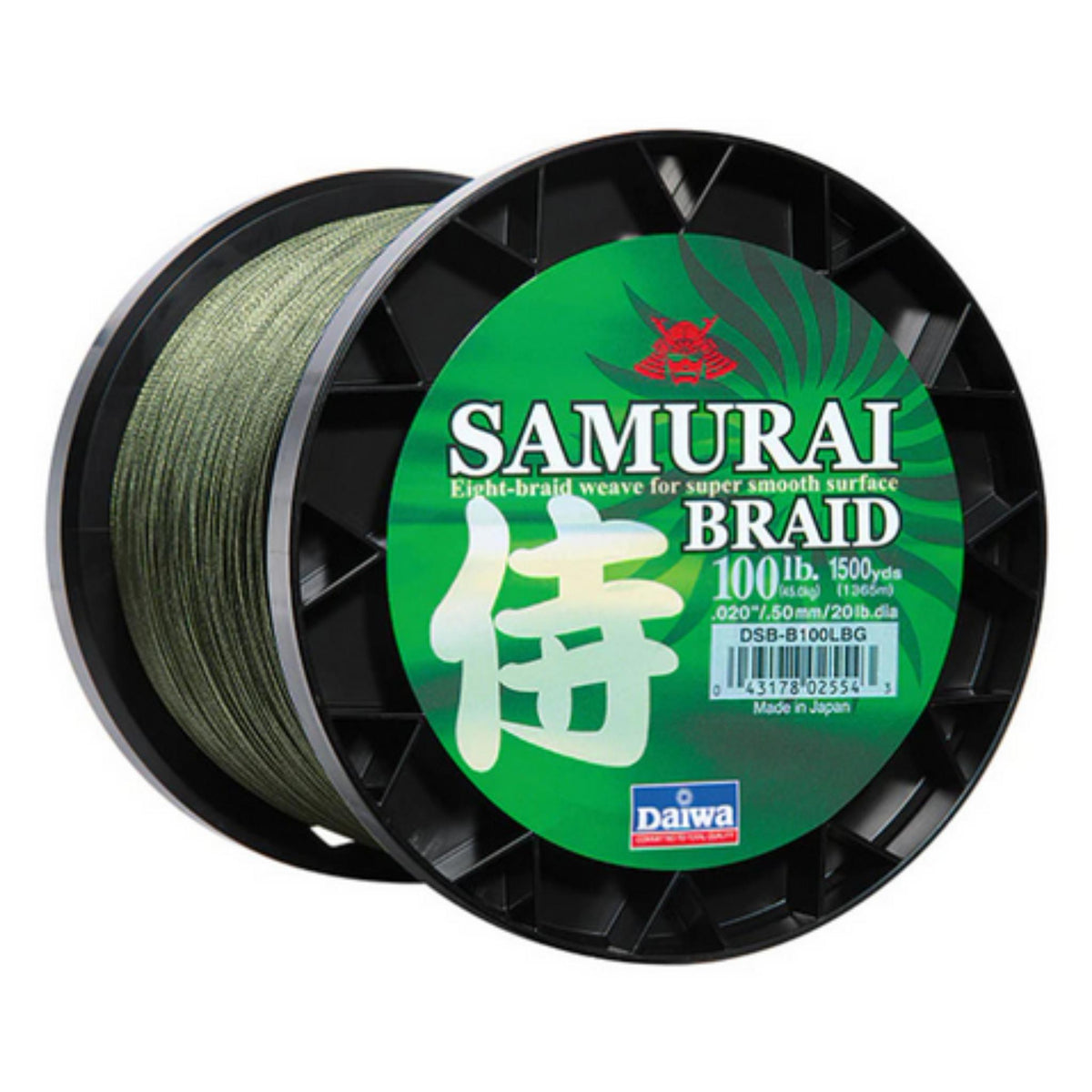 Daiwa Samurai Braid Filler Spool Green (300 yd Spools)