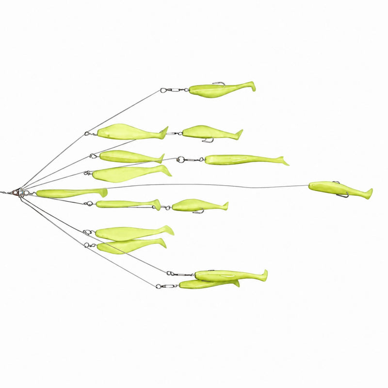 9er's Lures 6 Arm 6" Shad Umbrella Rigs
