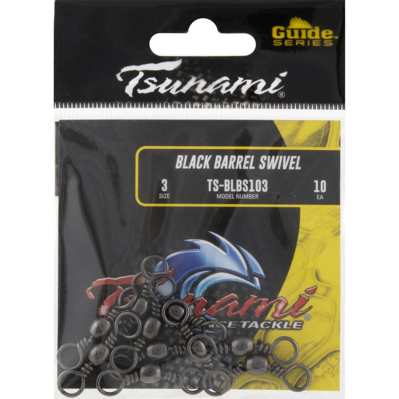 Tsunami Black Barrel Swivel
