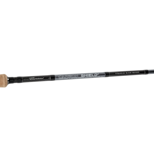 2025 New Tsunami Carbon Shield III Inshore Spinning Rods Metallic Grey