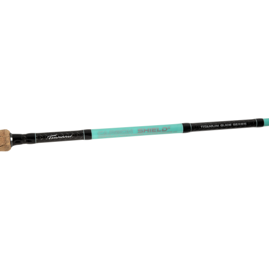 2025 New Tsunami Carbon Shield III Inshore Spinning Rods Seafoam