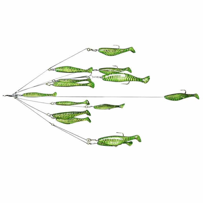 9er's Lures 6 Arm 6" Shad & Spinner Umbrella Rigs