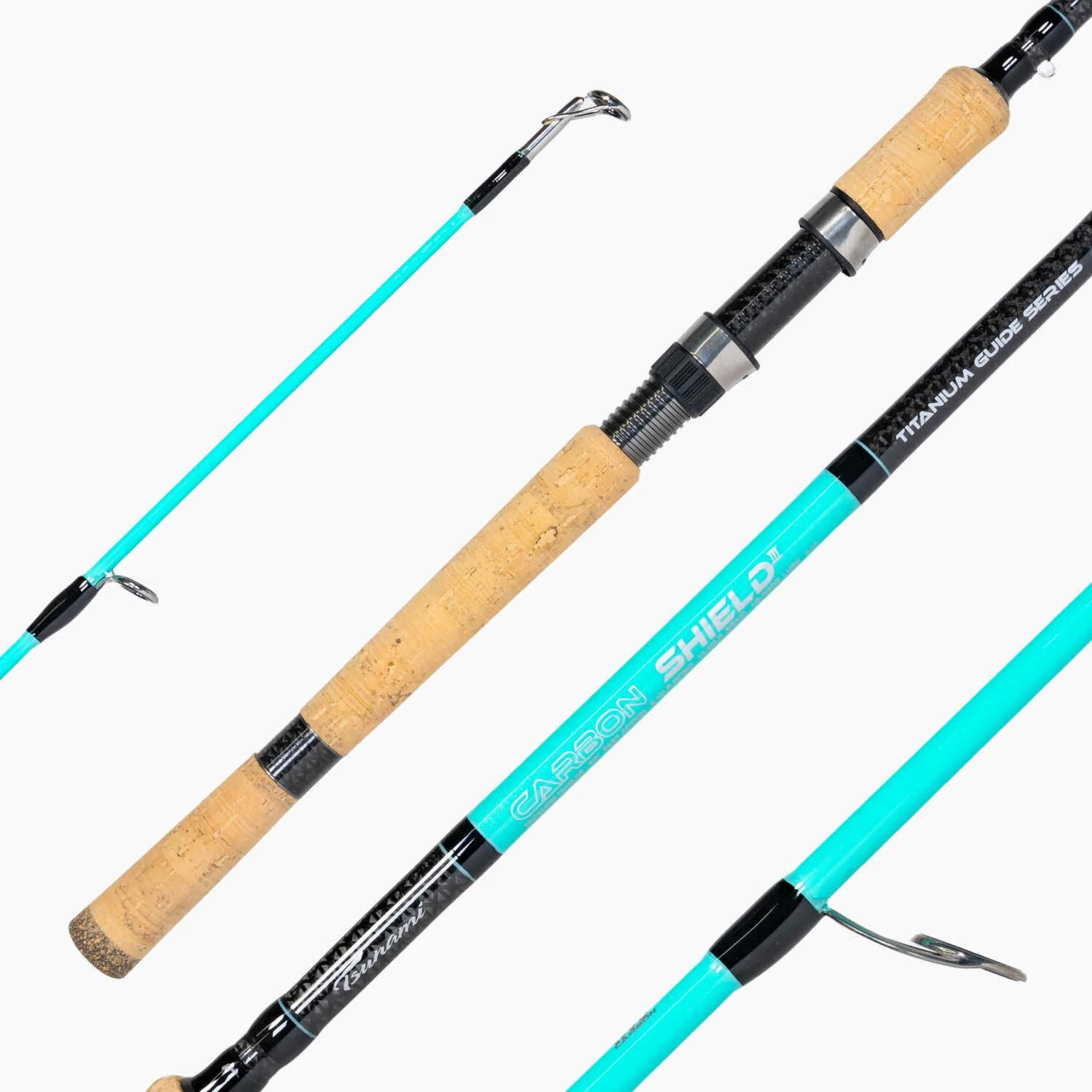 2025 New Tsunami Carbon Shield III Inshore Spinning Rods Seafoam