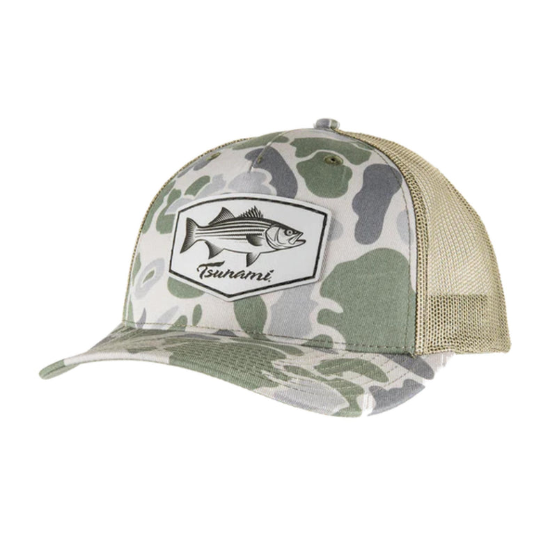 Tsunami Camo Striper Trucker Hat