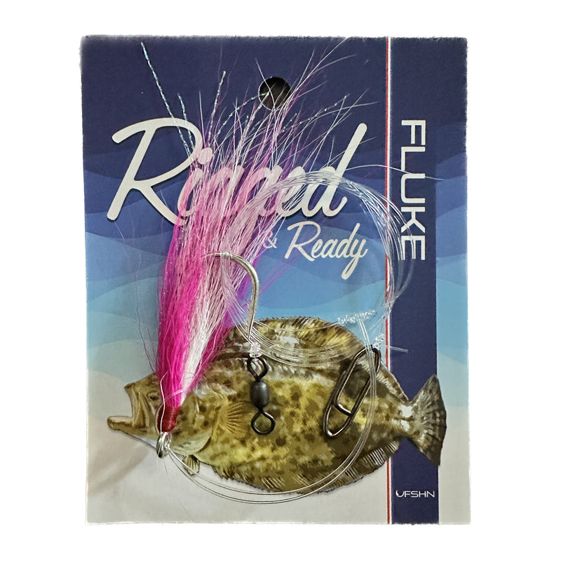 U980 Rigged & Ready Fast Snap Fluke Rig with Bucktail Teaser