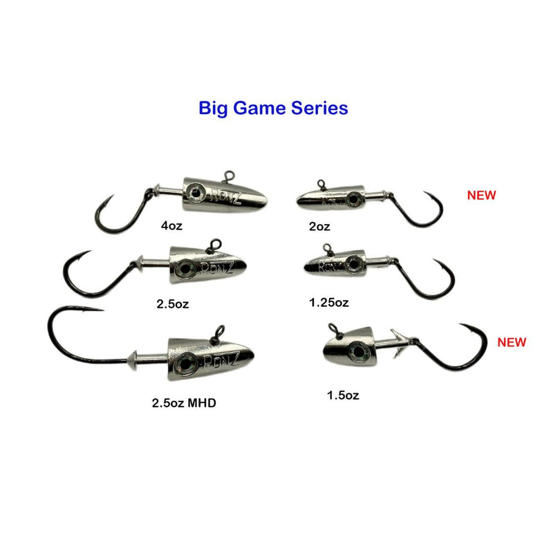 RonZ Z-Fin HD Big Game Series Paddletail Lures