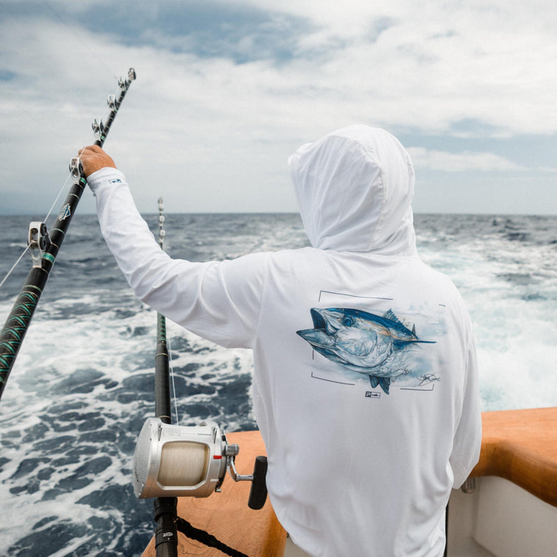 Pelagic Vaportek Goione Tuna Hooded Fishing Shirt