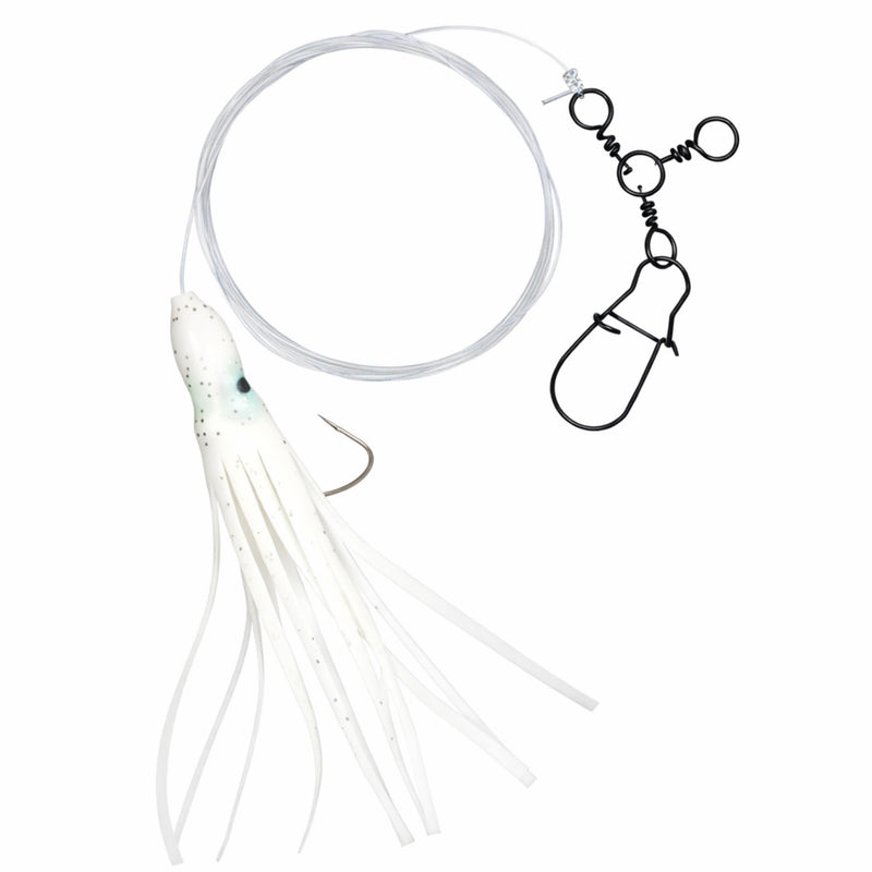 Jigging World 4" Squid 3-Way Fluke Rigs w/ Sinker Snap