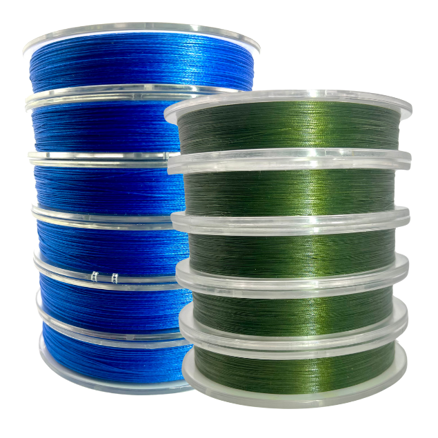braided fishing line blue Woodstock Line Company Wicked Slick Braided Fishing Line (1200 yd Spoo — J&B Tackle Co