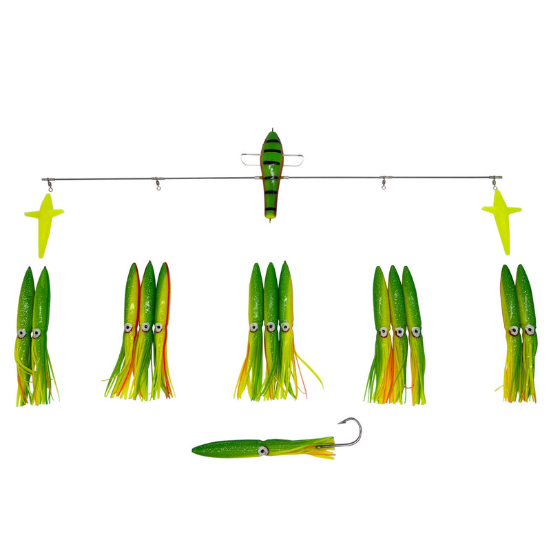 Carlson Offshore 36" Splash Bar w/ 11" Fuku Squids