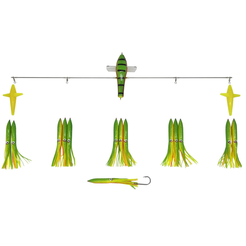 Carlson Offshore 36" Splash Bar w/ 7" Fuku Squids