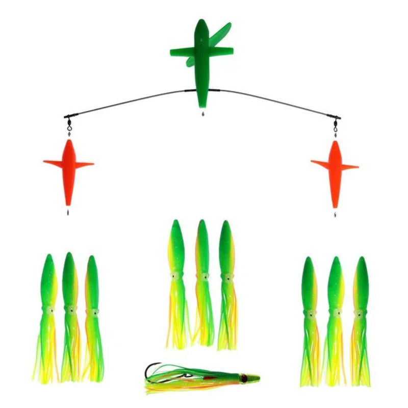 Chatter Lures Side Tracker 9" Floating Bulb Squid Splash Spreader Trolling Bars