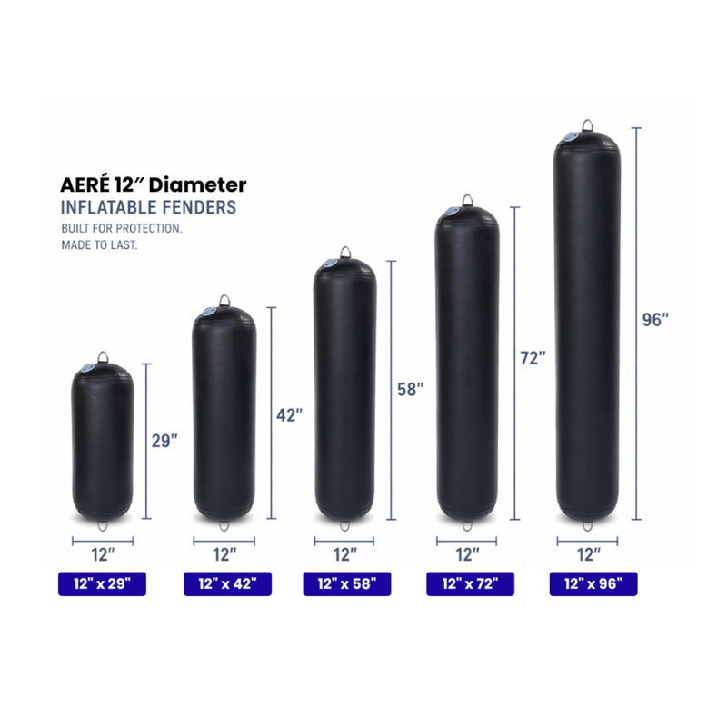 AERE Marine 12" Diameter Inflatable Fenders