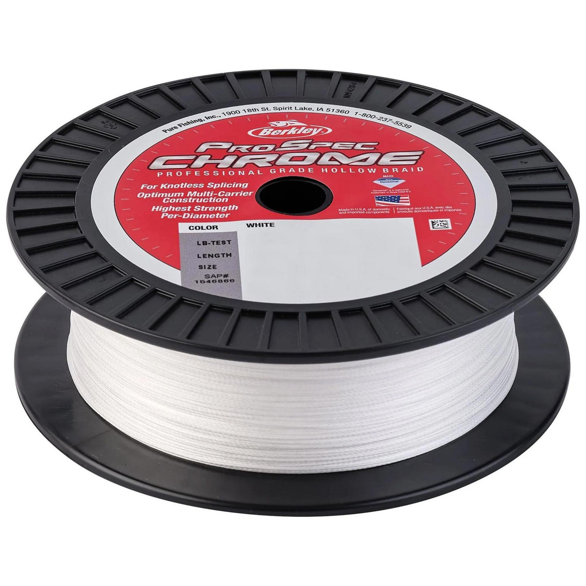 Berkley ProSpec Chrome Hollow Core Braided Fishing Line (3000 yd Spools)