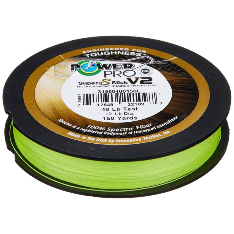 PowerPro Super 8 Slick V2 Braided Fishing Line (300 yd Spools)