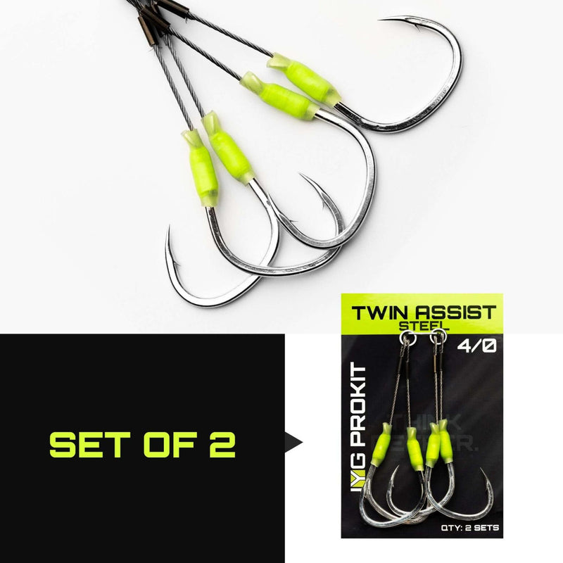 JYG Pro Twin Assist 4/0 (Steel) Assist Hooks