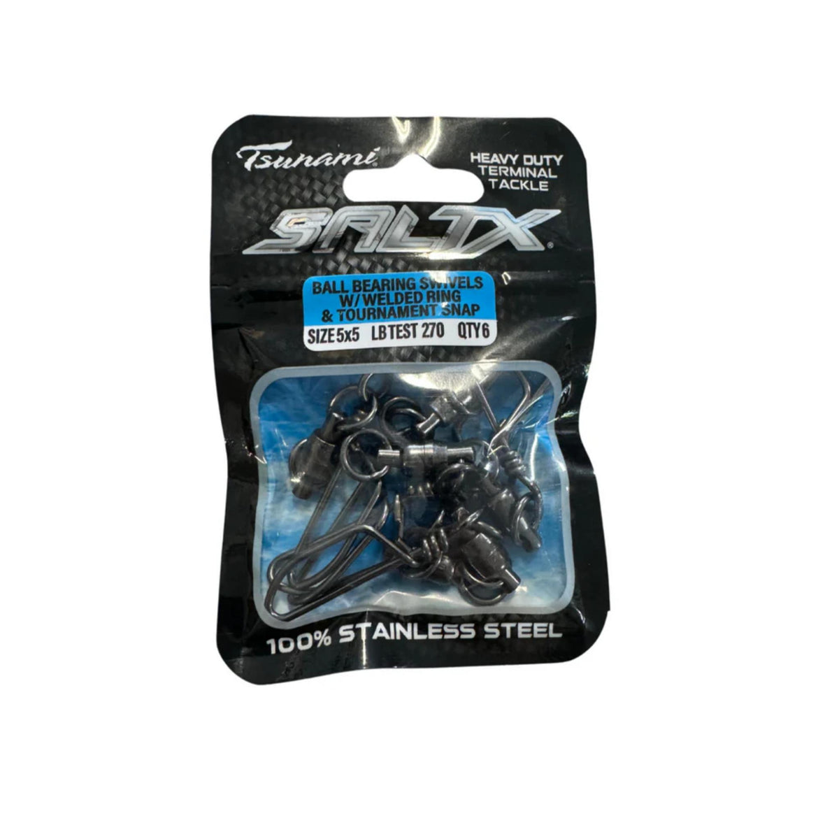 Tsunami Saltx Stainless Steel Ball Bearing Swivel w/ Welded Ring