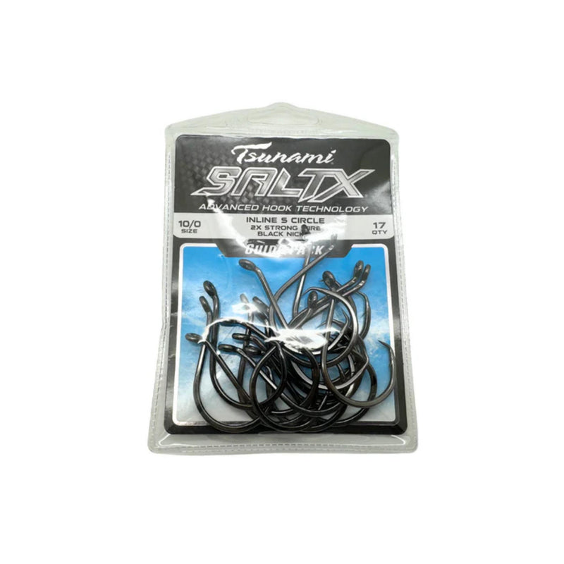 Tsunami SaltX 2x Inline S Circle Hooks - Bulk Packs