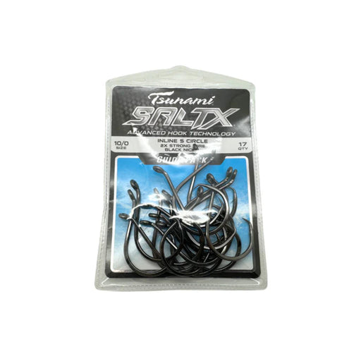 Tsunami SaltX 2x Inline S Circle Hooks - Guide Pack 9/0