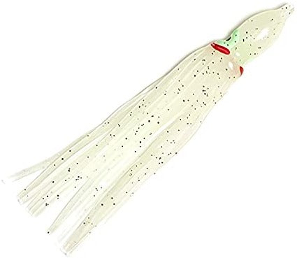 Boone 4.25in Squid Skirt (White Fleck) JB Tackle