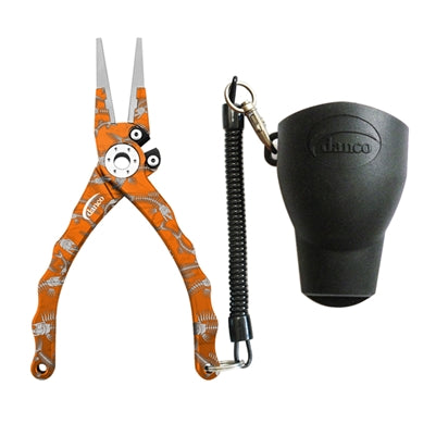 Danco Admiral Aluminum Fishing Pliers (Orange Fish Bones) JB Tackle