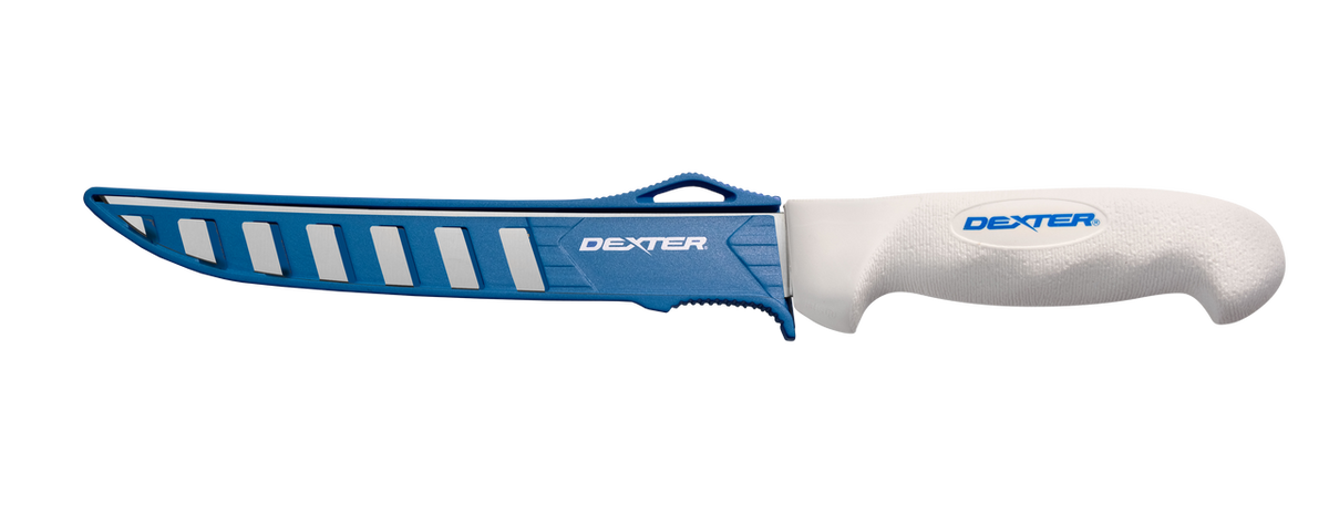 Dexter Outdoors 8 inch SOFGRIP Wide fillet knife with Edge Guard SG138EG