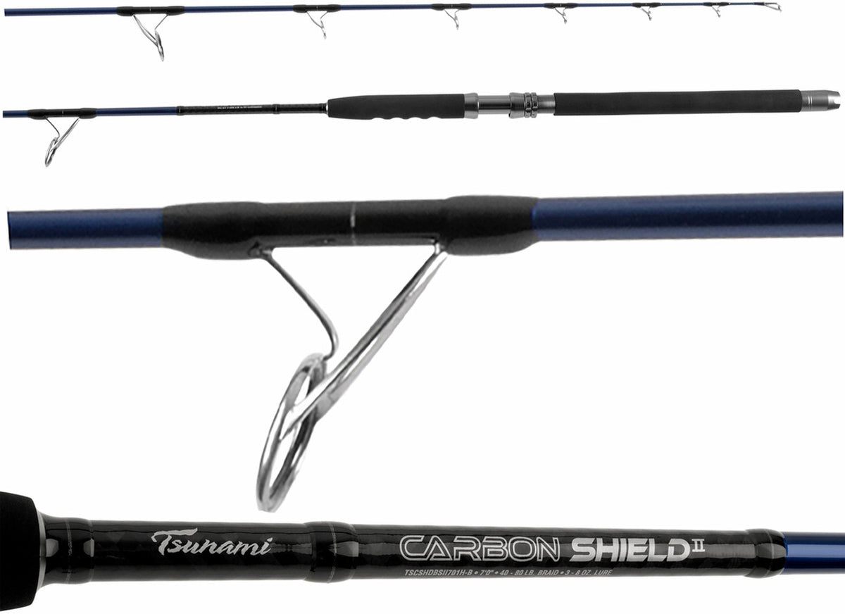 Tsunami Rods Carbon Shield II Boat Spinning Rods